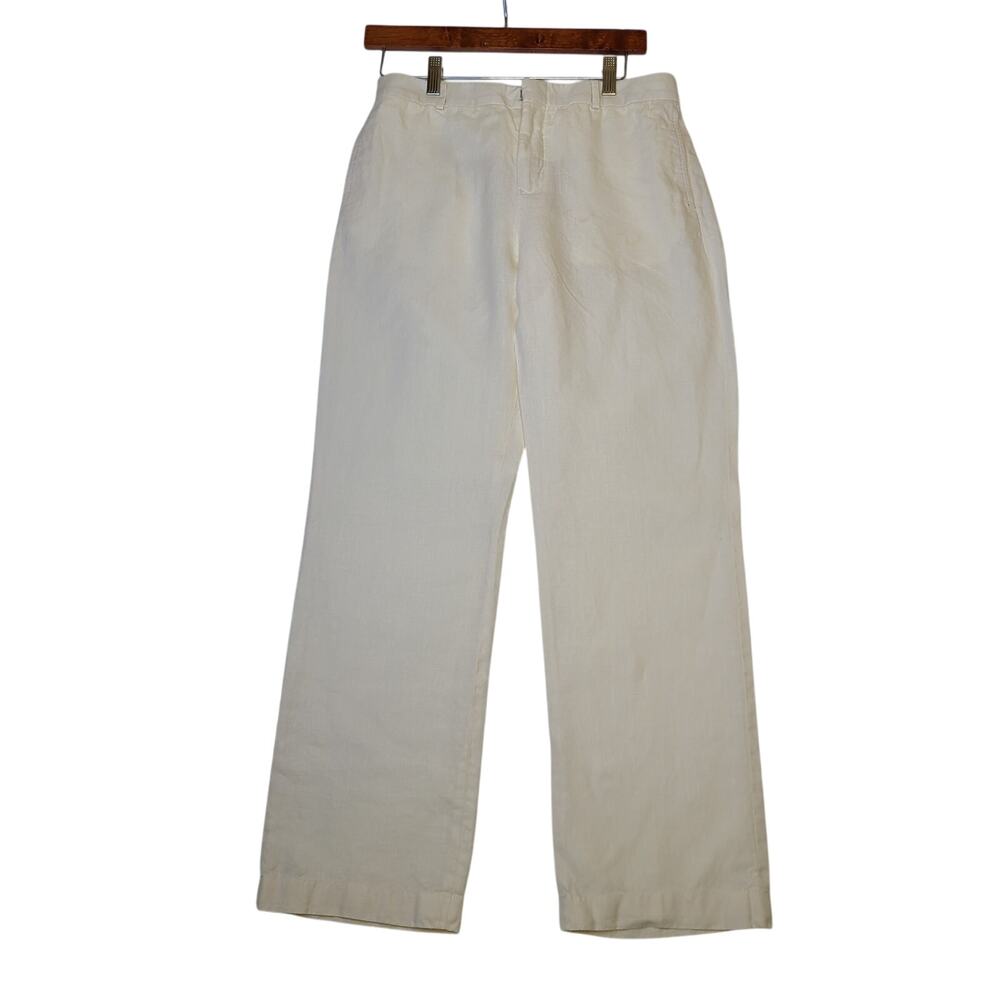Polo Ralph Lauren 100% Linen Boys Size 18 Ivory Cream Pants